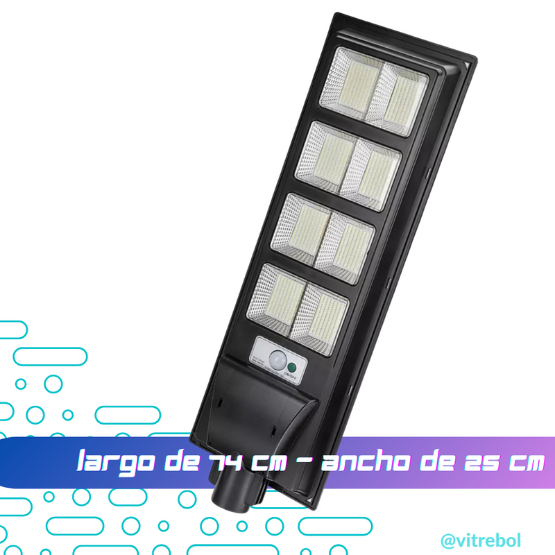 (compre 1 y lleve 2) Lampara con panel solar grande 400 W - Potente y duradera.