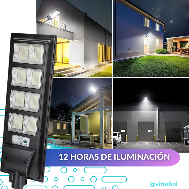 (compre 1 y lleve 2) Lampara con panel solar grande 400 W - Potente y duradera.