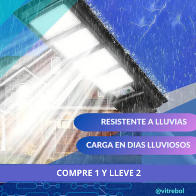 (compre 1 y lleve 2) Lampara con panel solar grande 400 W - Potente y duradera.